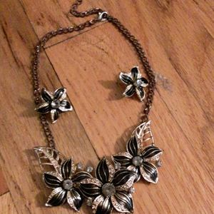 Necklace and earrings